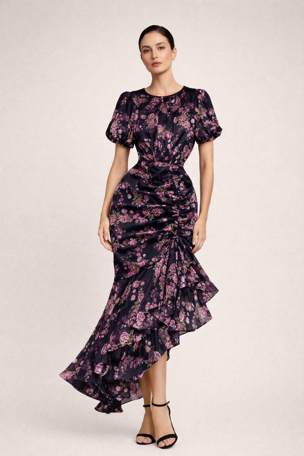 The Fleur Romantique — Floral Mermaid Floor-Length Dress