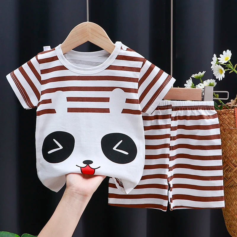 The Little Prints — Cotton T-Shirt & Shorts Set