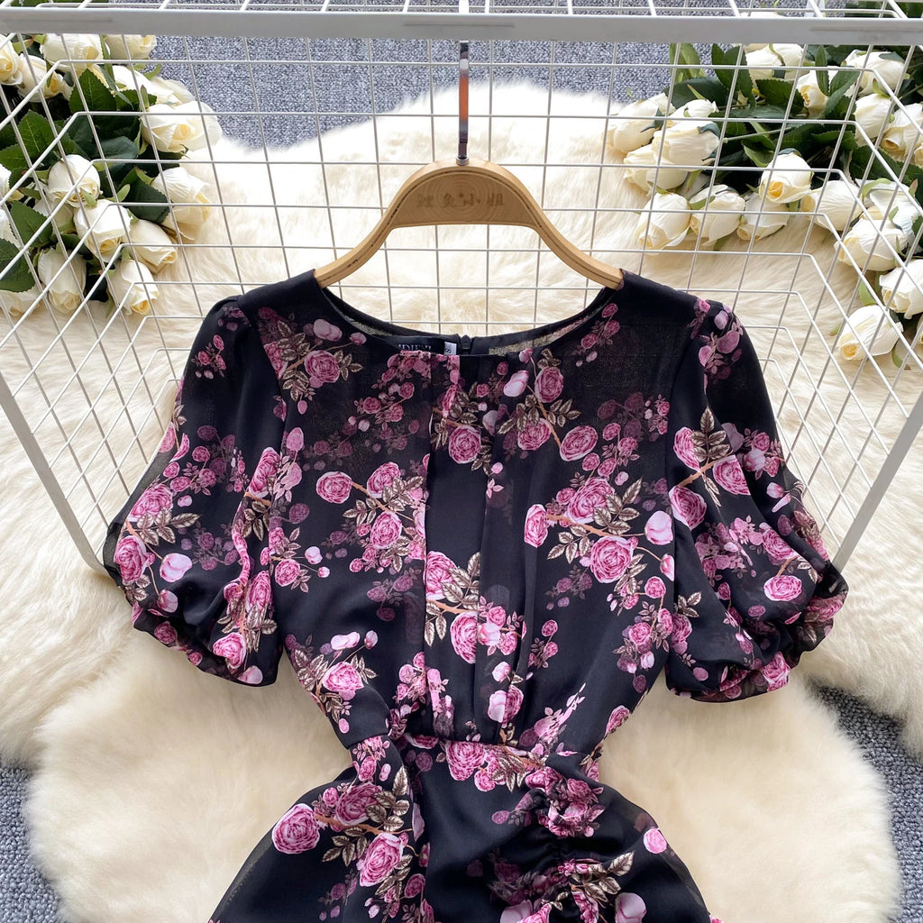 The Fleur Romantique — Floral Mermaid Floor-Length Dress