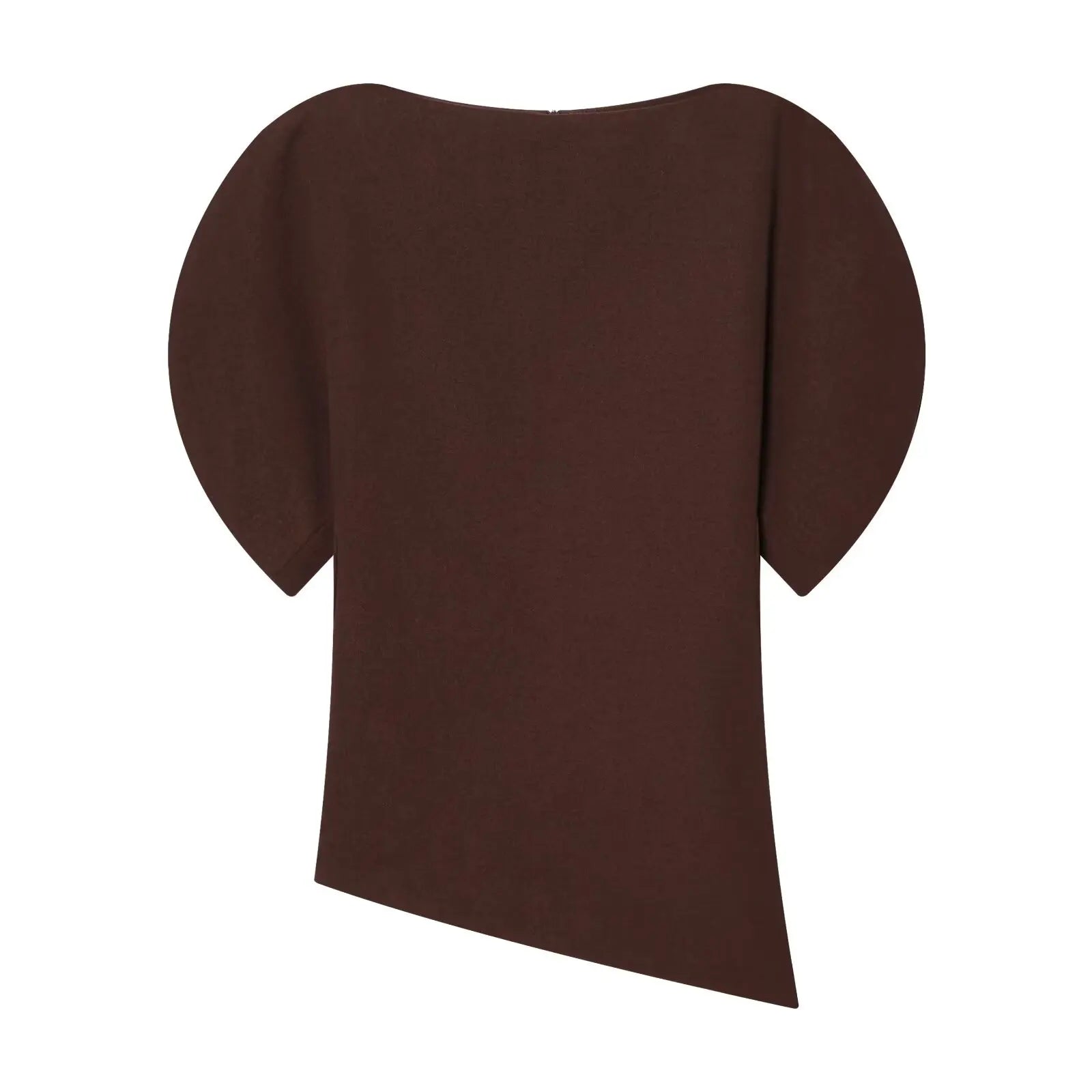 The Puff Moment — O-Neck Short Puff Open-Side Sleeve Top