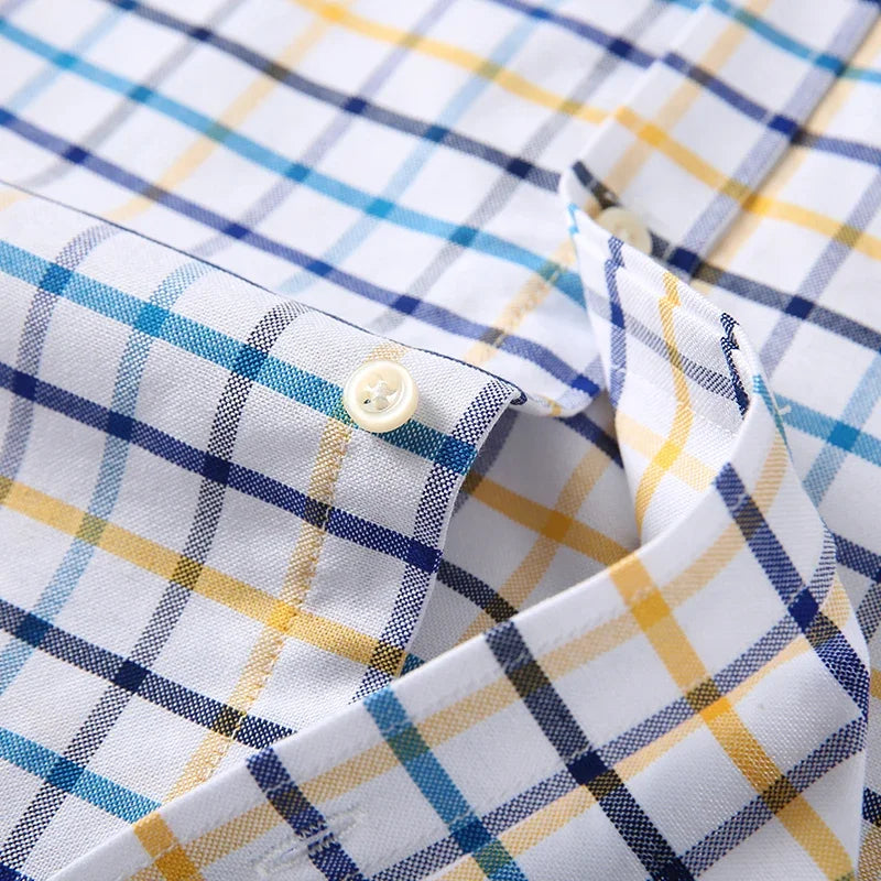 The Oxford Classic — 100% Pure Cotton Plaid Shirt