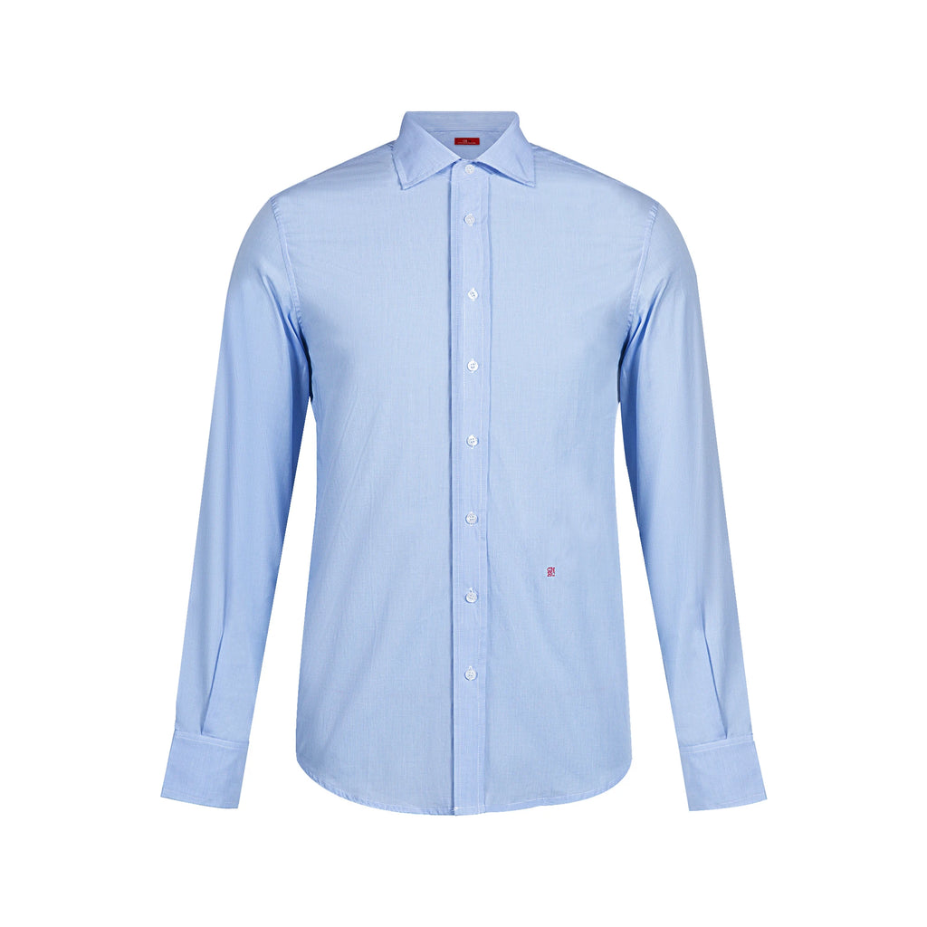 The Broadcloth Classic — Long Sleeve Plaid Cotton Shirt