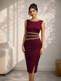 The Royal Constance — Sleeveless Sheath Pencil Dress
