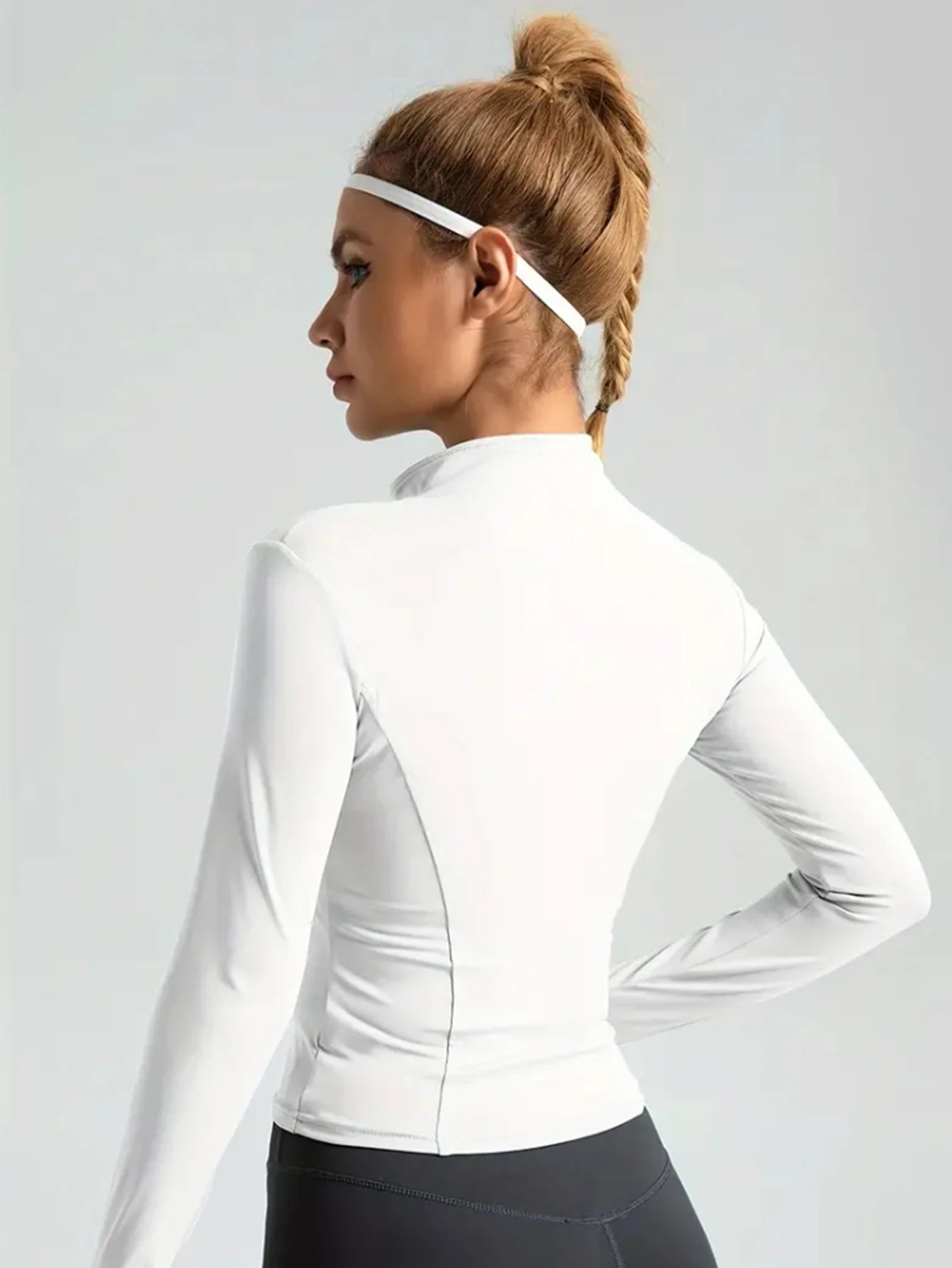 The Active Layer — Standing Collar Long Sleeve Yoga & Training Coat