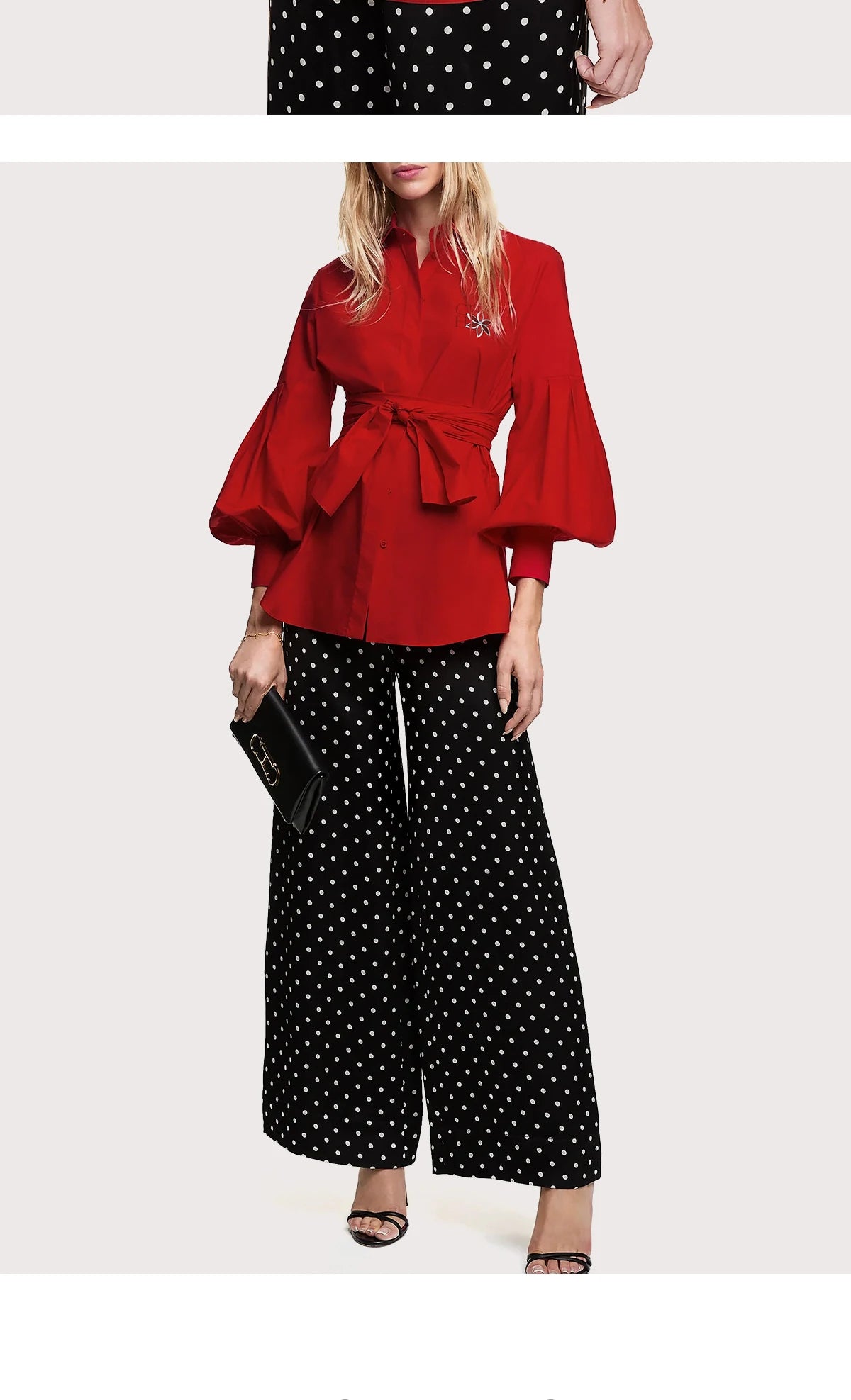 The Florentine Blouse — Embroidered Lantern Sleeve Shirt