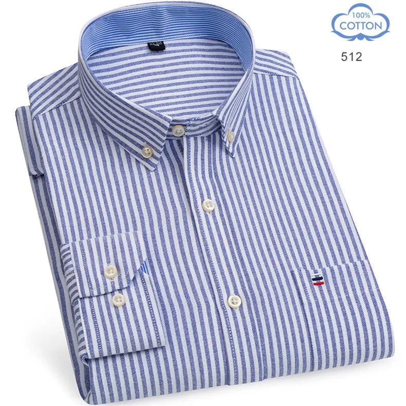 The Oxford Classic — 100% Pure Cotton Plaid Shirt