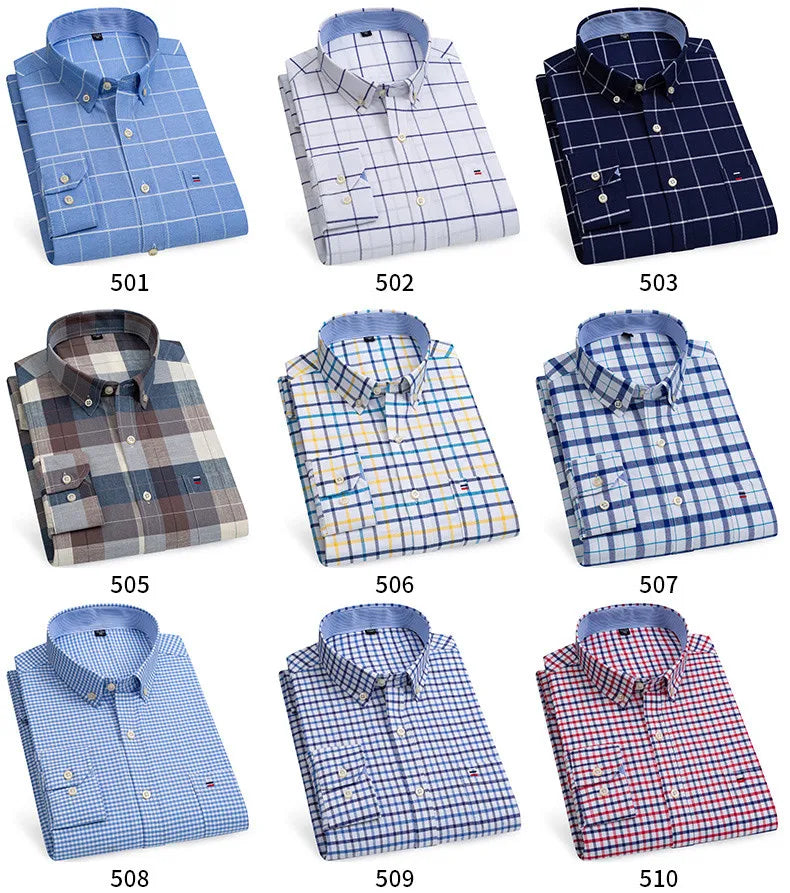 The Oxford Classic — 100% Pure Cotton Plaid Shirt