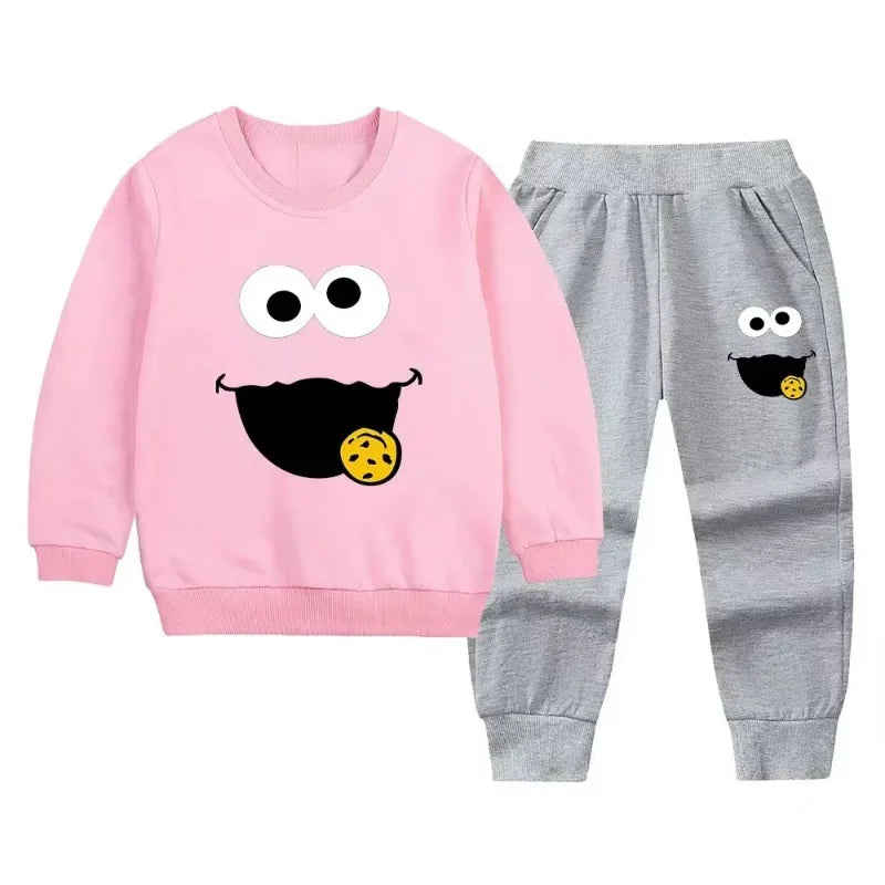 The Cartoon Tracksuit — Cotton-Blend Top & Pants Set