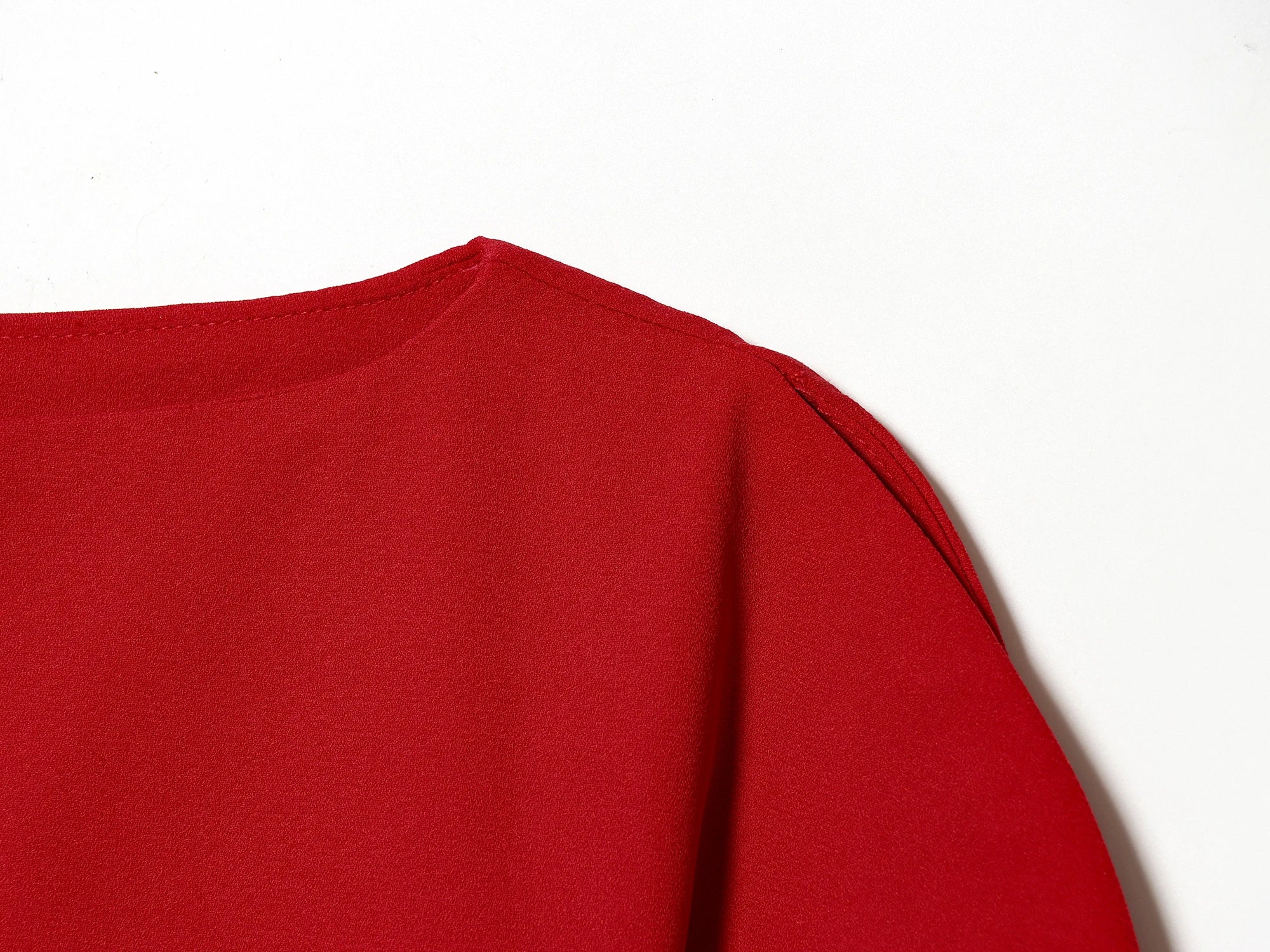 The Puff Moment — O-Neck Short Puff Open-Side Sleeve Top