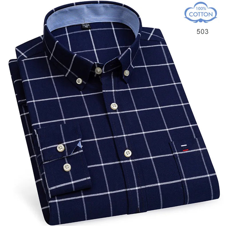 The Oxford Classic — 100% Pure Cotton Plaid Shirt