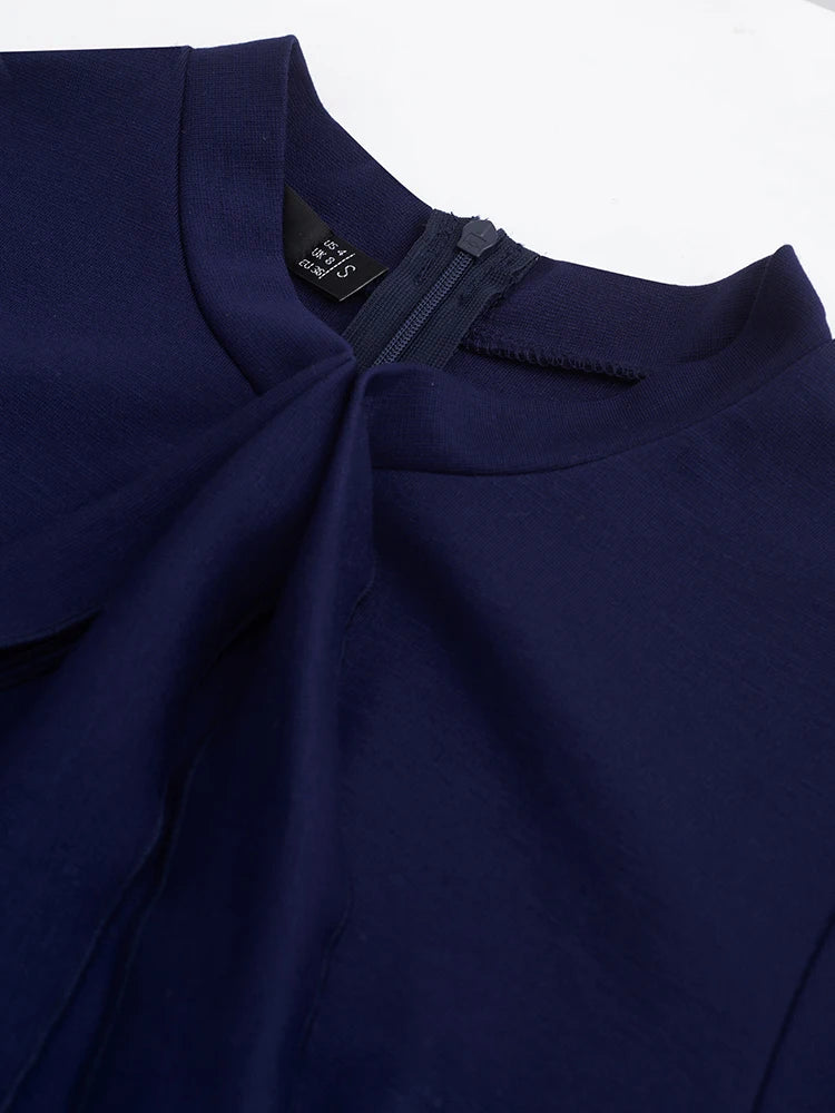 The Bow Affair — Solid Colour Short Sleeve Bodycon Midi Dress