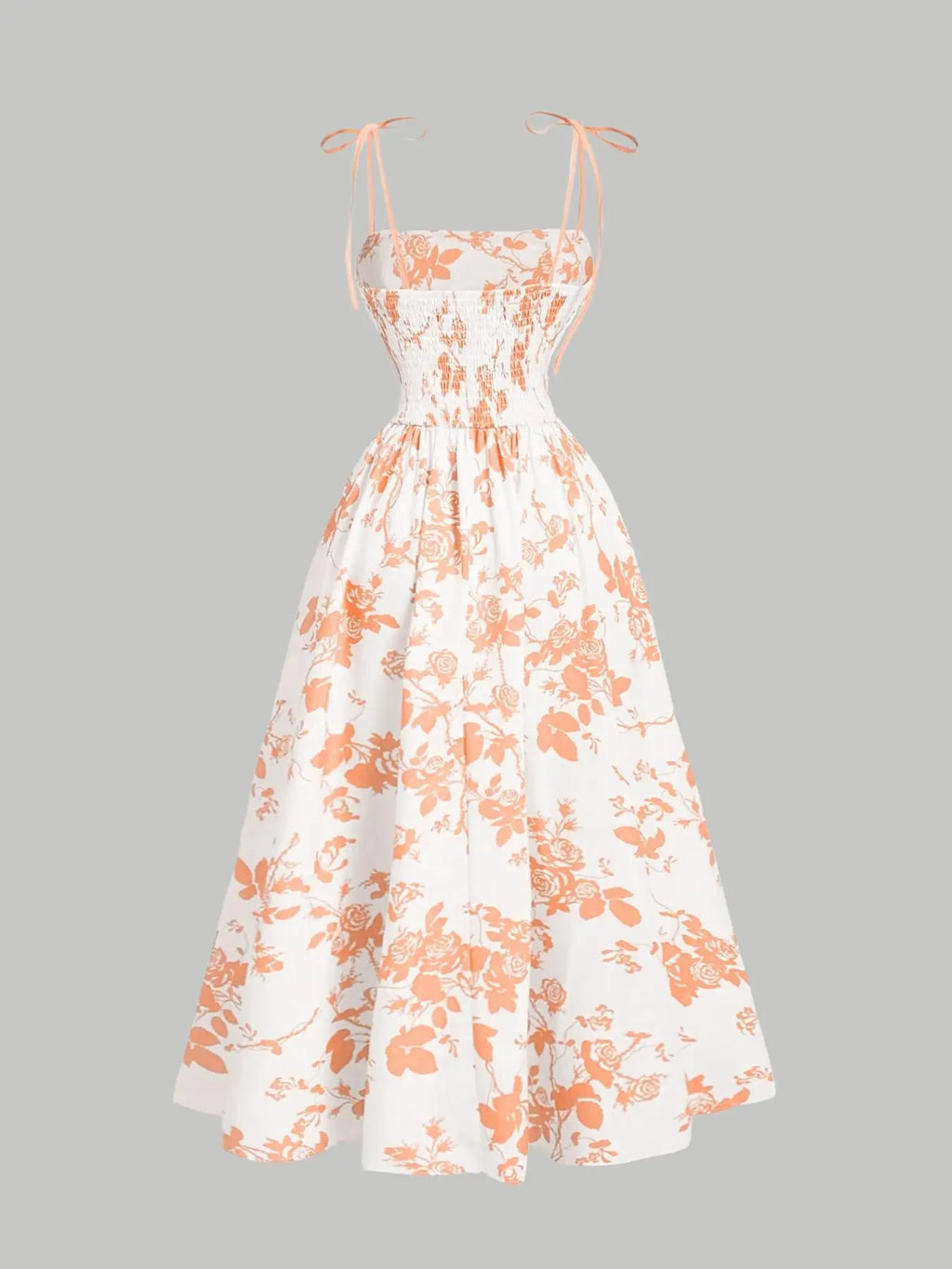 The Capri Spaghetti Strap— Printed Midi Dress