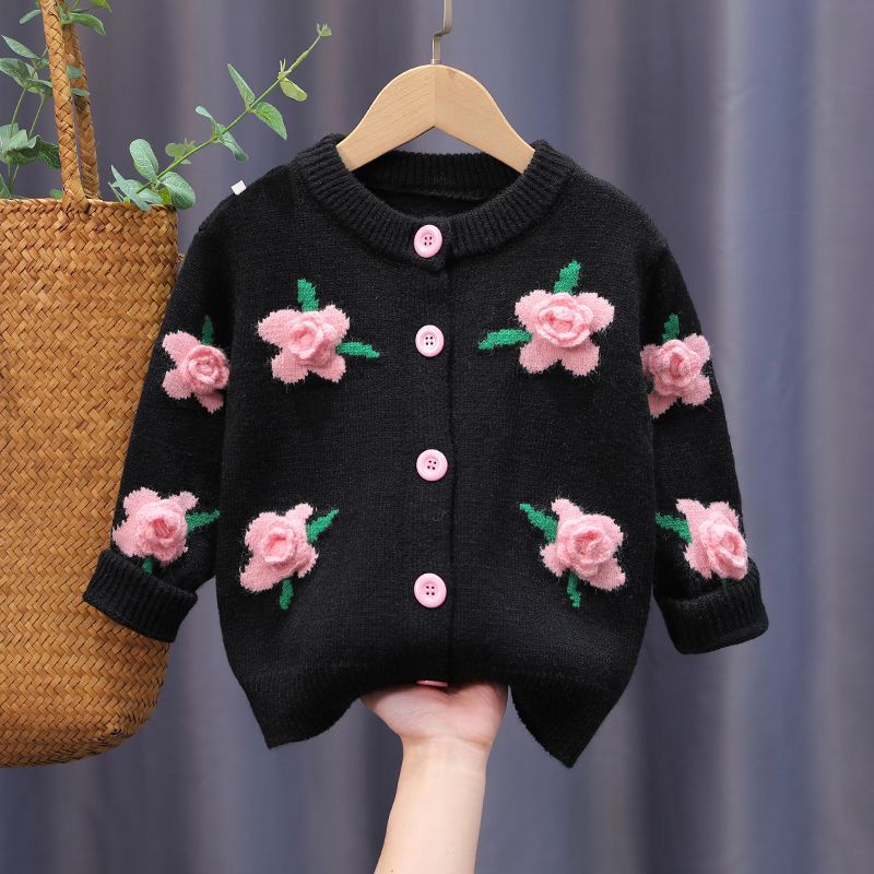The Bloom Knit — Floral Cardigan for Girls