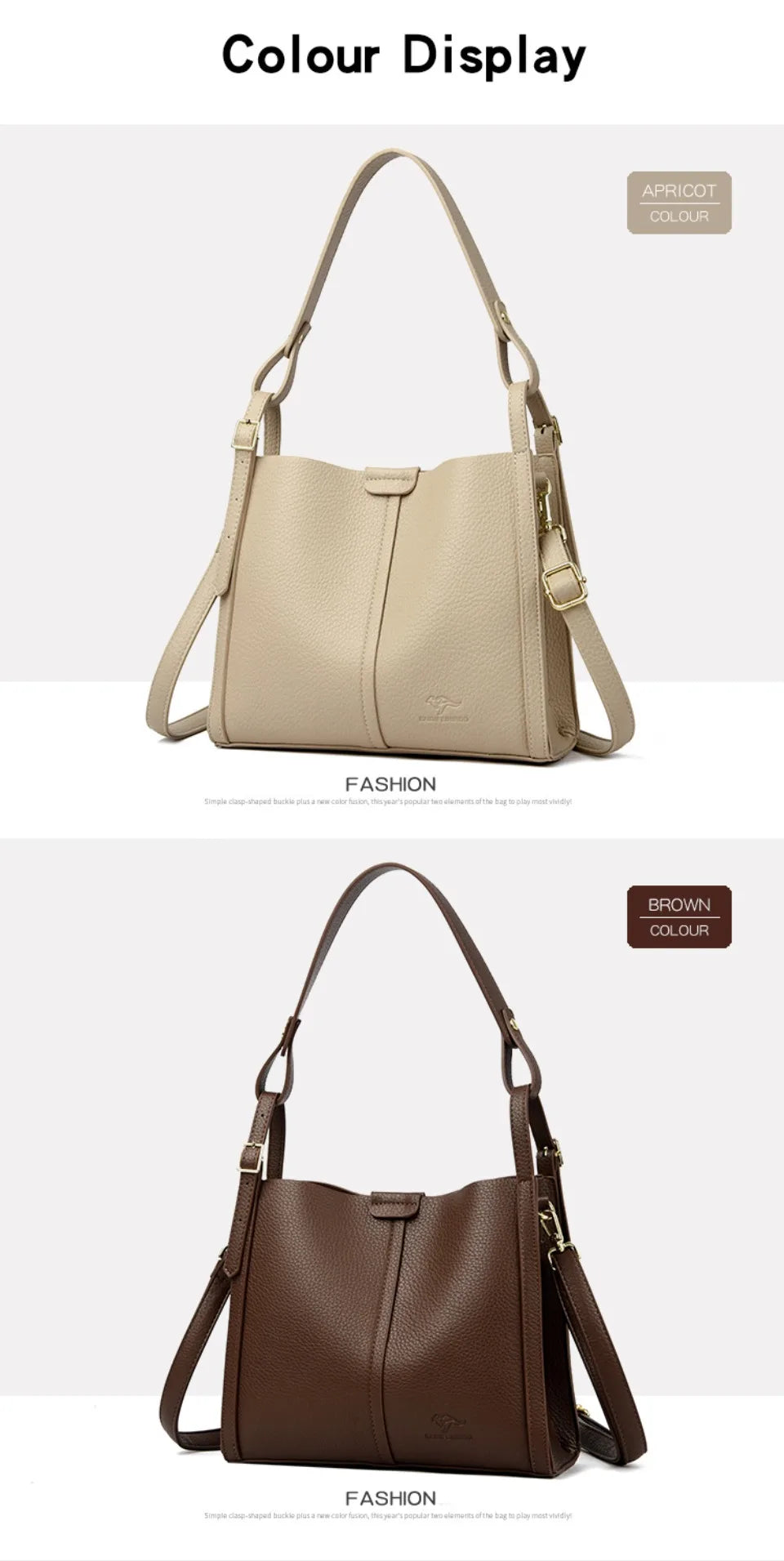 The Day Tote — Soft PU Leather Top-Handle Shoulder Bag
