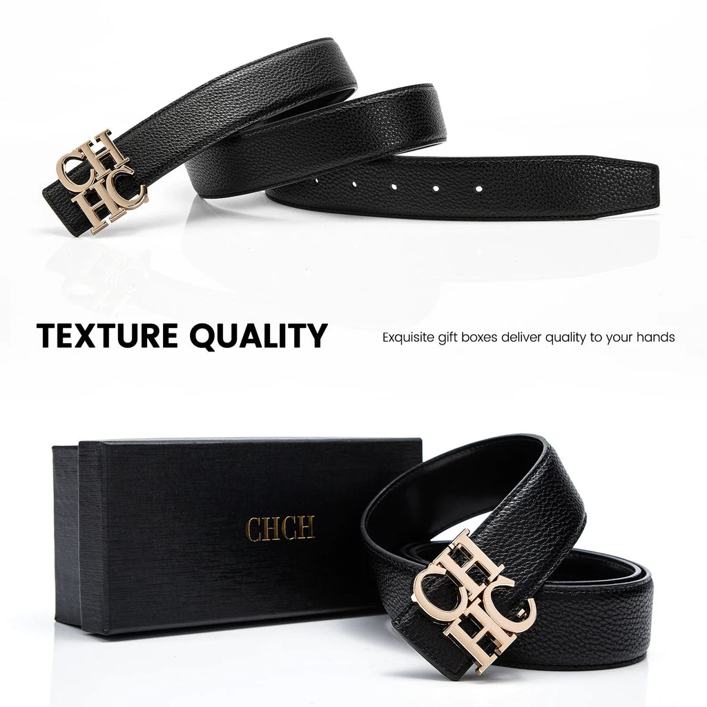 The Signature Belt — Leather Metal Buckle Belt