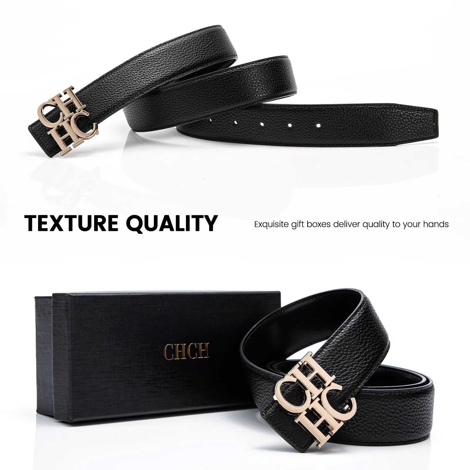 The Signature Belt — Leather Metal Buckle Belt