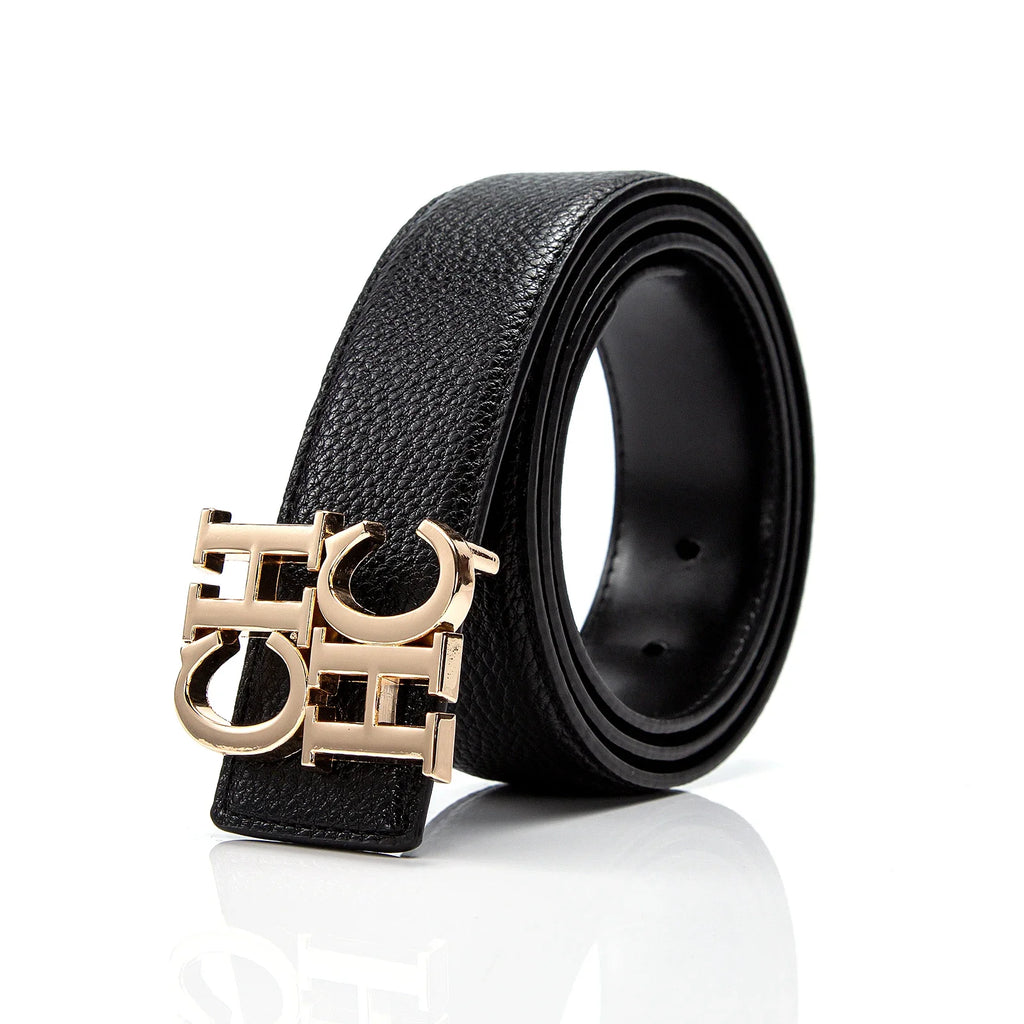 The Signature Belt — Leather Metal Buckle Belt