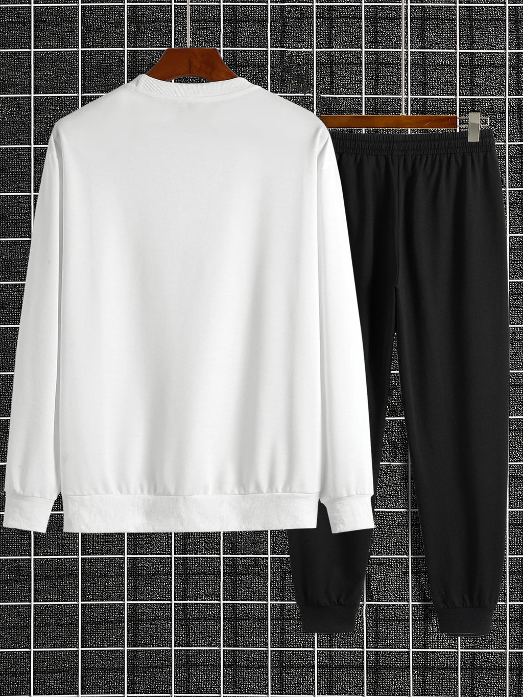 The Paris Edit — Letter Print Round Neck Long Sleeve Two-Piece Tracksuit