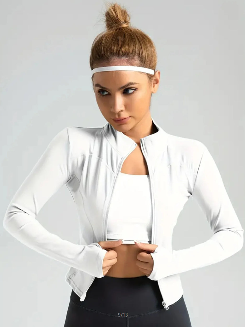 The Active Layer — Standing Collar Long Sleeve Yoga & Training Coat