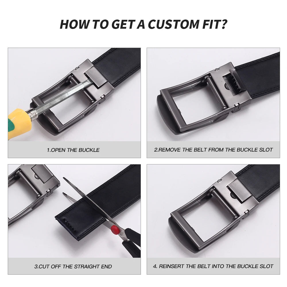 The Auto Belt — Leather Automatic Buckle Belt