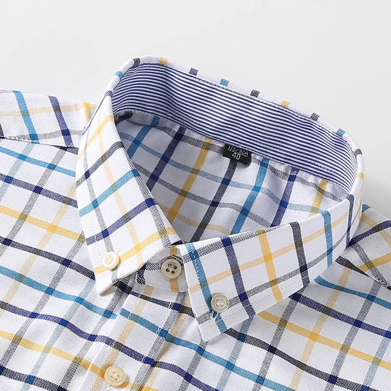 The Oxford Classic — 100% Pure Cotton Plaid Shirt