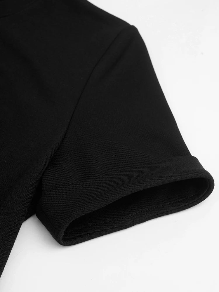 The Bow Affair — Solid Colour Short Sleeve Bodycon Midi Dress