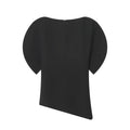 The Puff Moment — O-Neck Short Puff Open-Side Sleeve Top