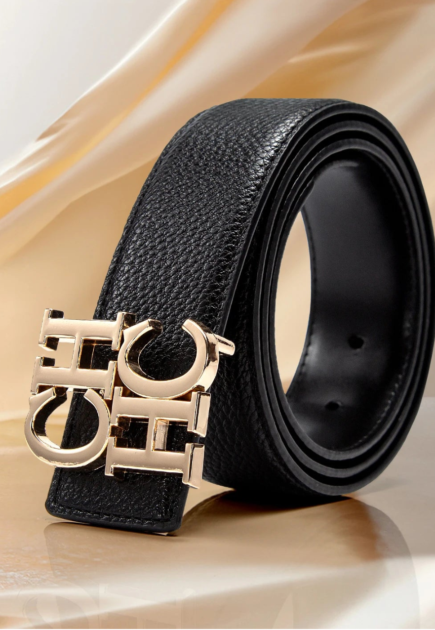 The Signature Belt — Leather Metal Buckle Belt