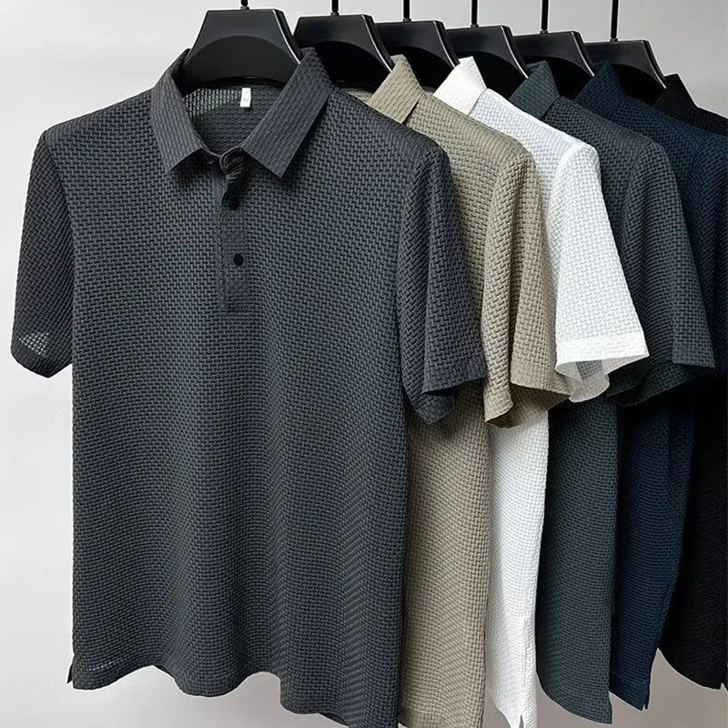 The Gentleman's Polo — Bone Flower Short Sleeve Polo Shirt