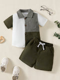 The Stripe Block — Cotton-Blend Polo Top & Shorts Set