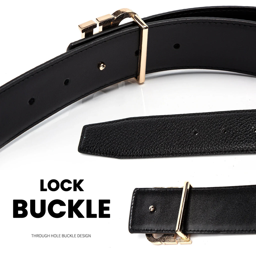 The Signature Belt — Leather Metal Buckle Belt