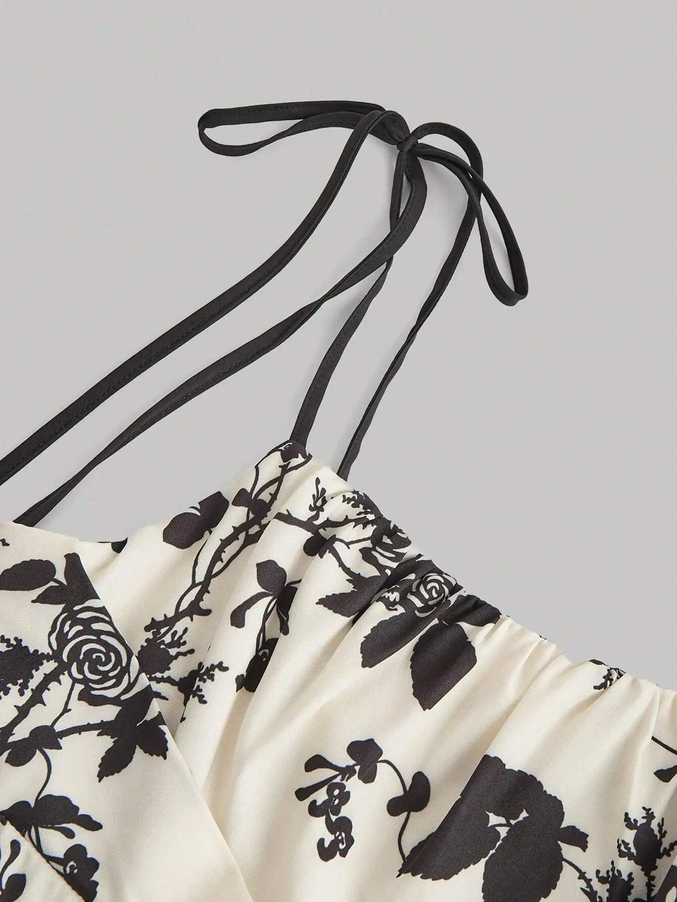 The Capri Spaghetti Strap— Printed Midi Dress