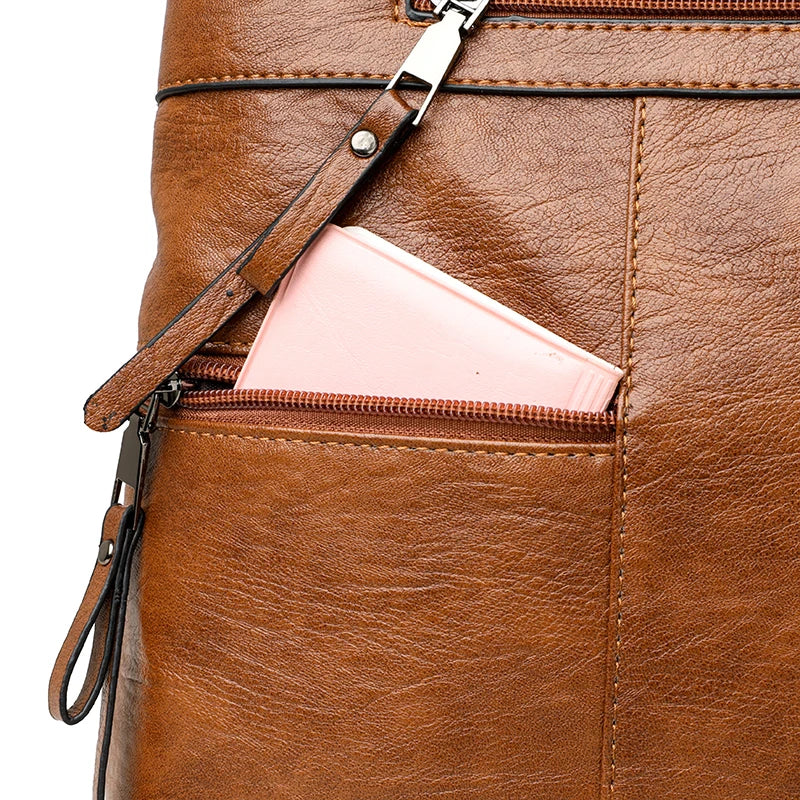 The Luxe Tote — Soft Leather Top-Handle Crossbody Bag
