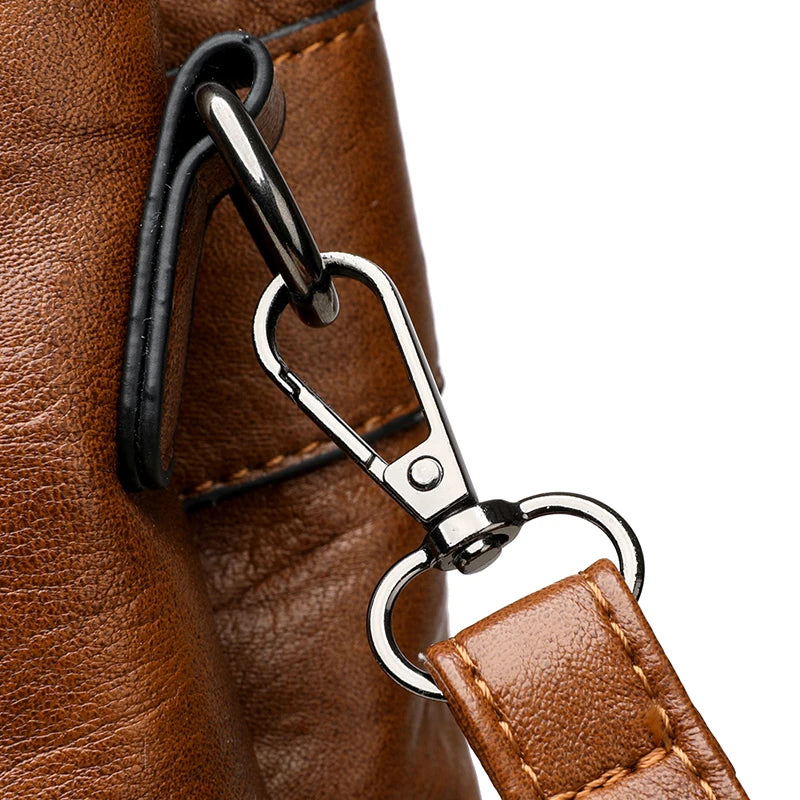 The Luxe Tote — Soft Leather Top-Handle Crossbody Bag