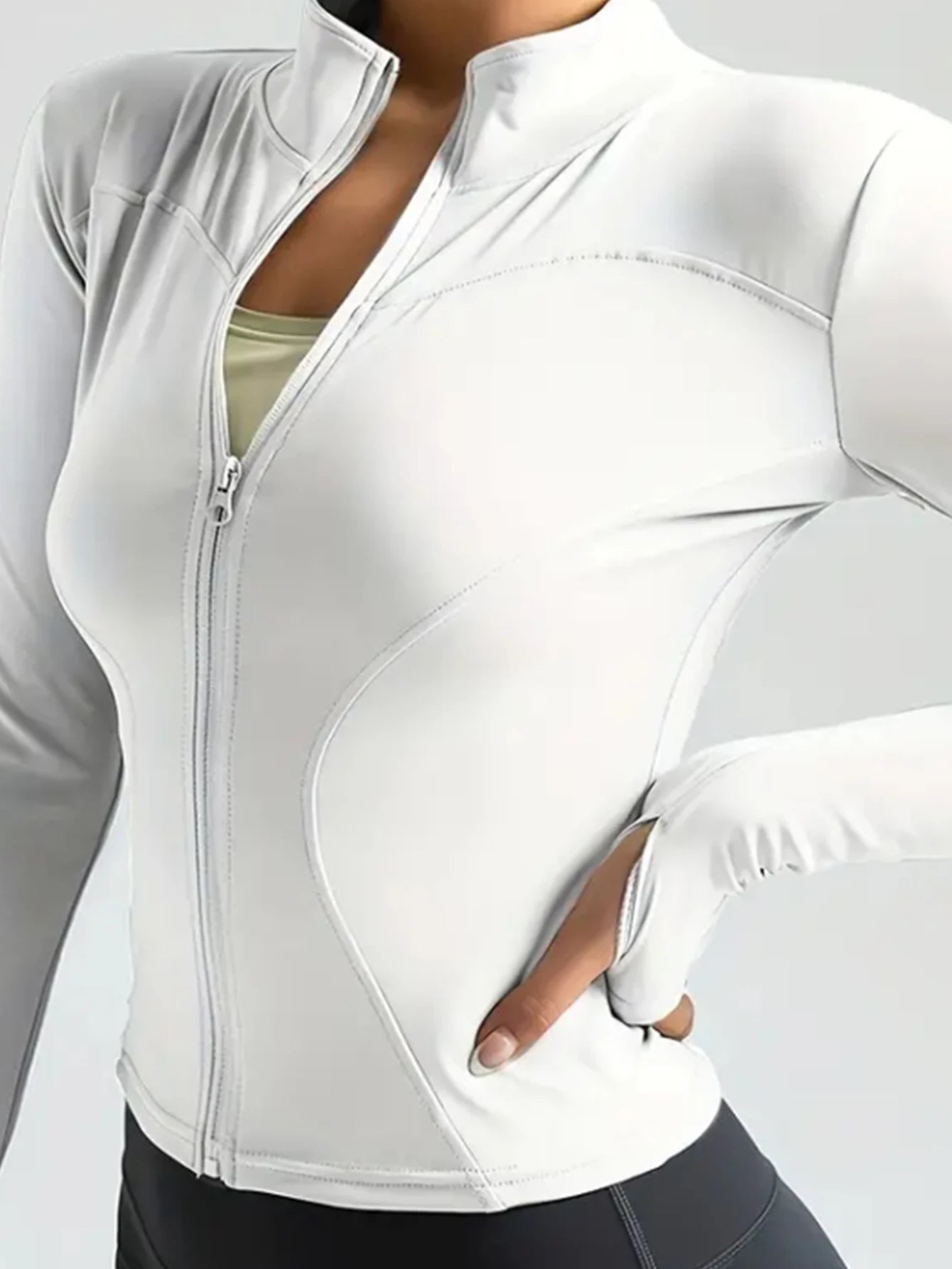 The Active Layer — Standing Collar Long Sleeve Yoga & Training Coat