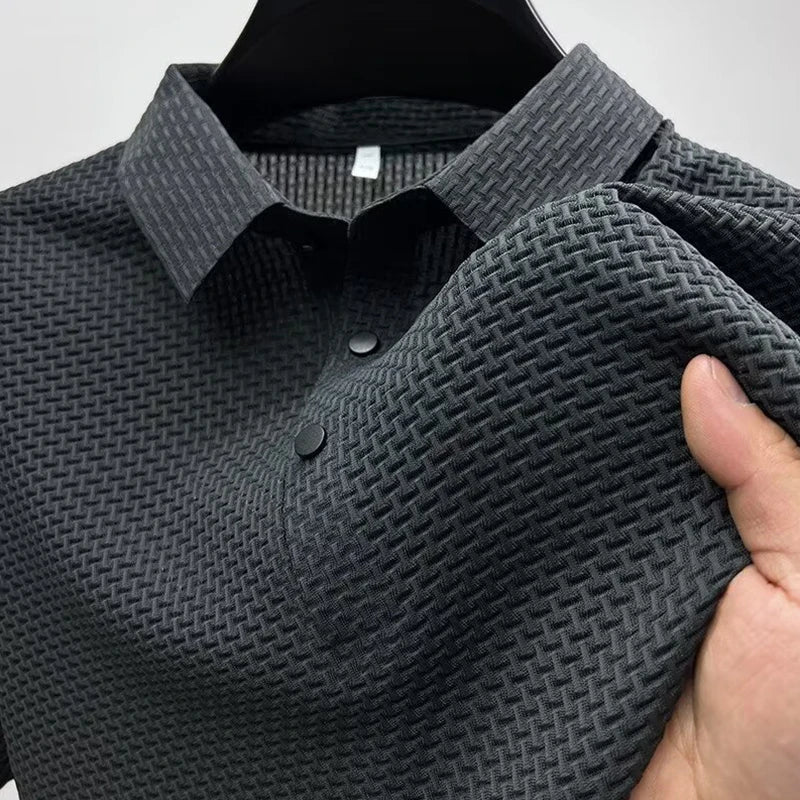 The Gentleman's Polo — Bone Flower Short Sleeve Polo Shirt