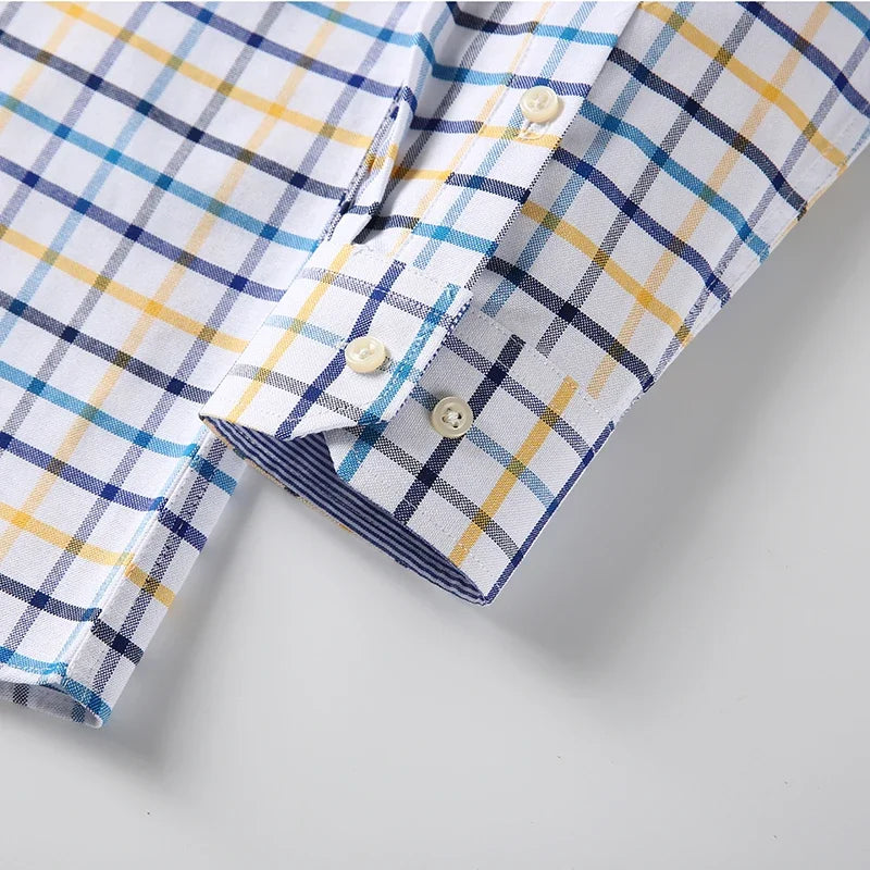 The Oxford Classic — 100% Pure Cotton Plaid Shirt