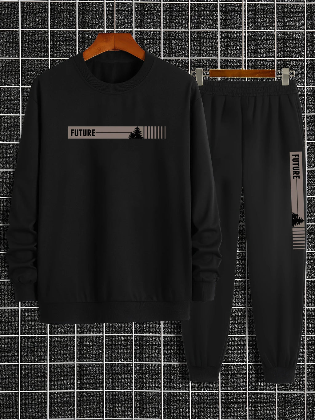 The Future Series — Graphic Print Crew Neck Tracksuit