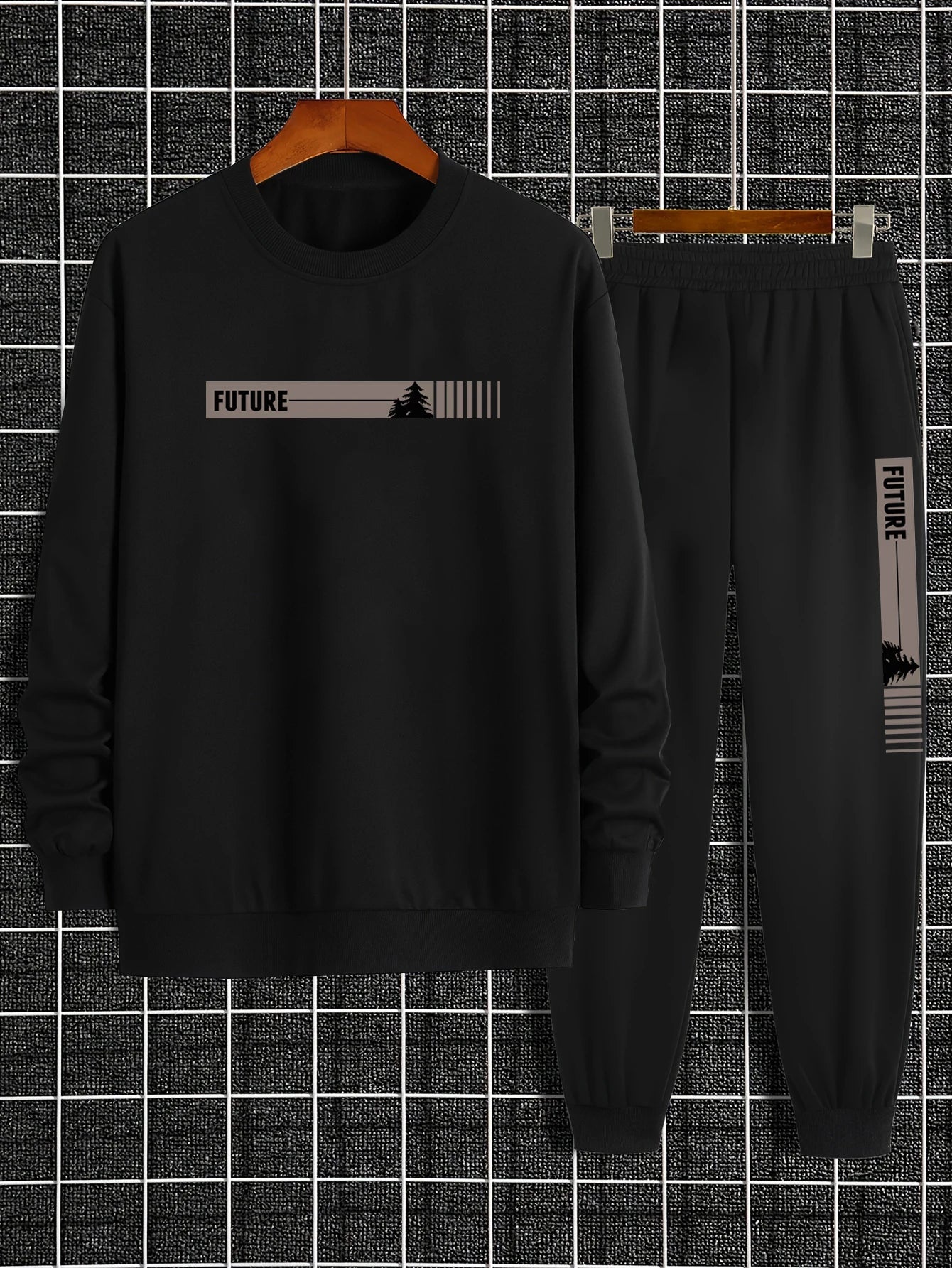 The Future Series — Graphic Print Crew Neck Tracksuit