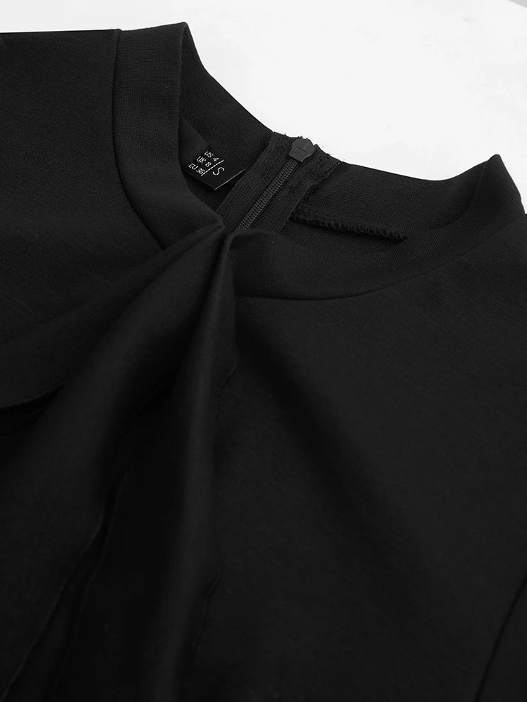 The Bow Affair — Solid Colour Short Sleeve Bodycon Midi Dress