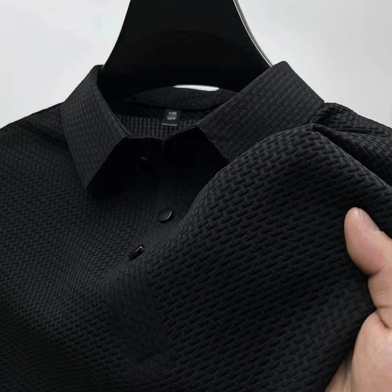 The Gentleman's Polo — Bone Flower Short Sleeve Polo Shirt
