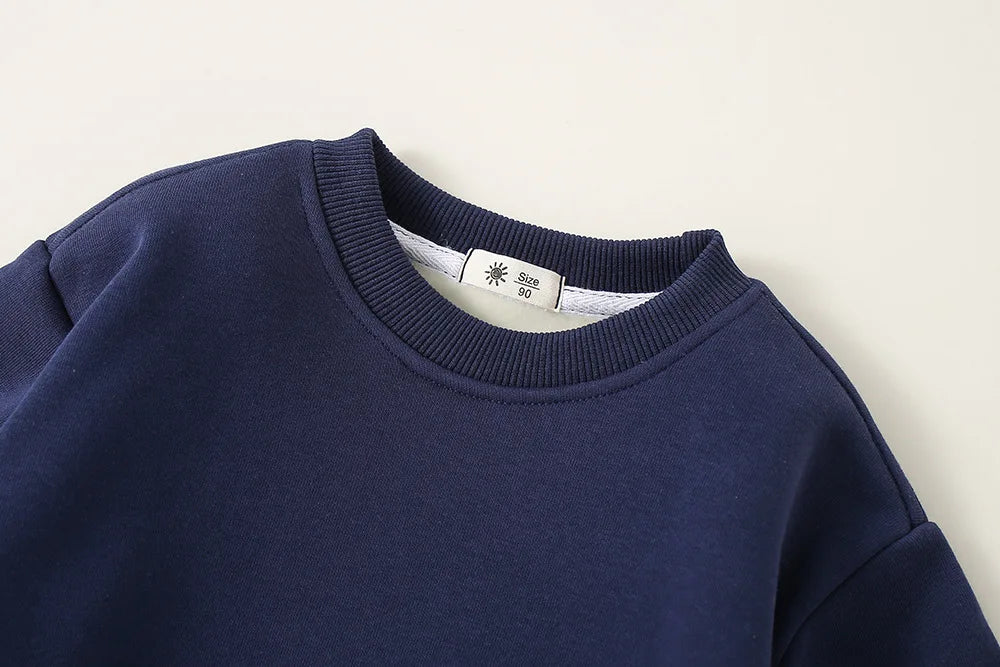 The Cosy Layer — Fleece-Lined Boys’ Pullover Sweatshirt