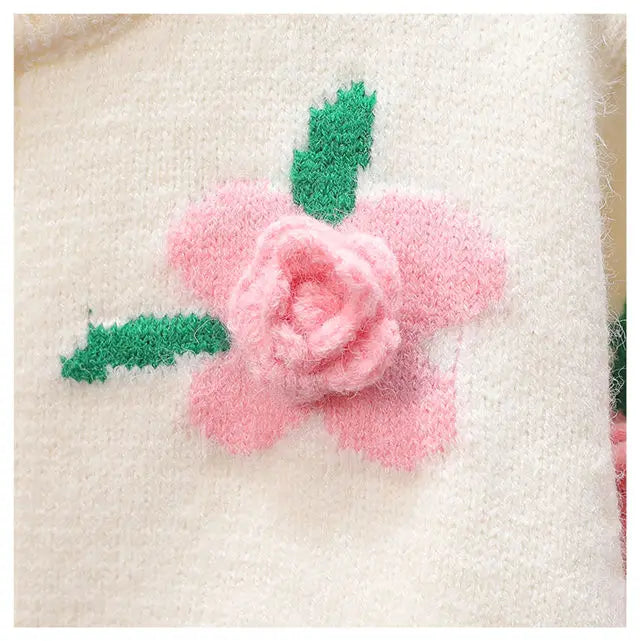 The Bloom Knit — Floral Cardigan for Girls