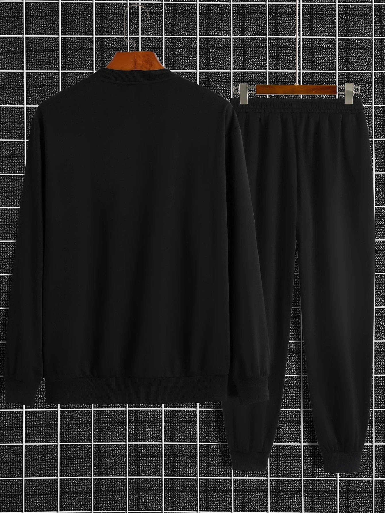 The Paris Edit — Letter Print Round Neck Long Sleeve Two-Piece Tracksuit