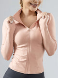 The Active Layer — Standing Collar Long Sleeve Yoga & Training Coat