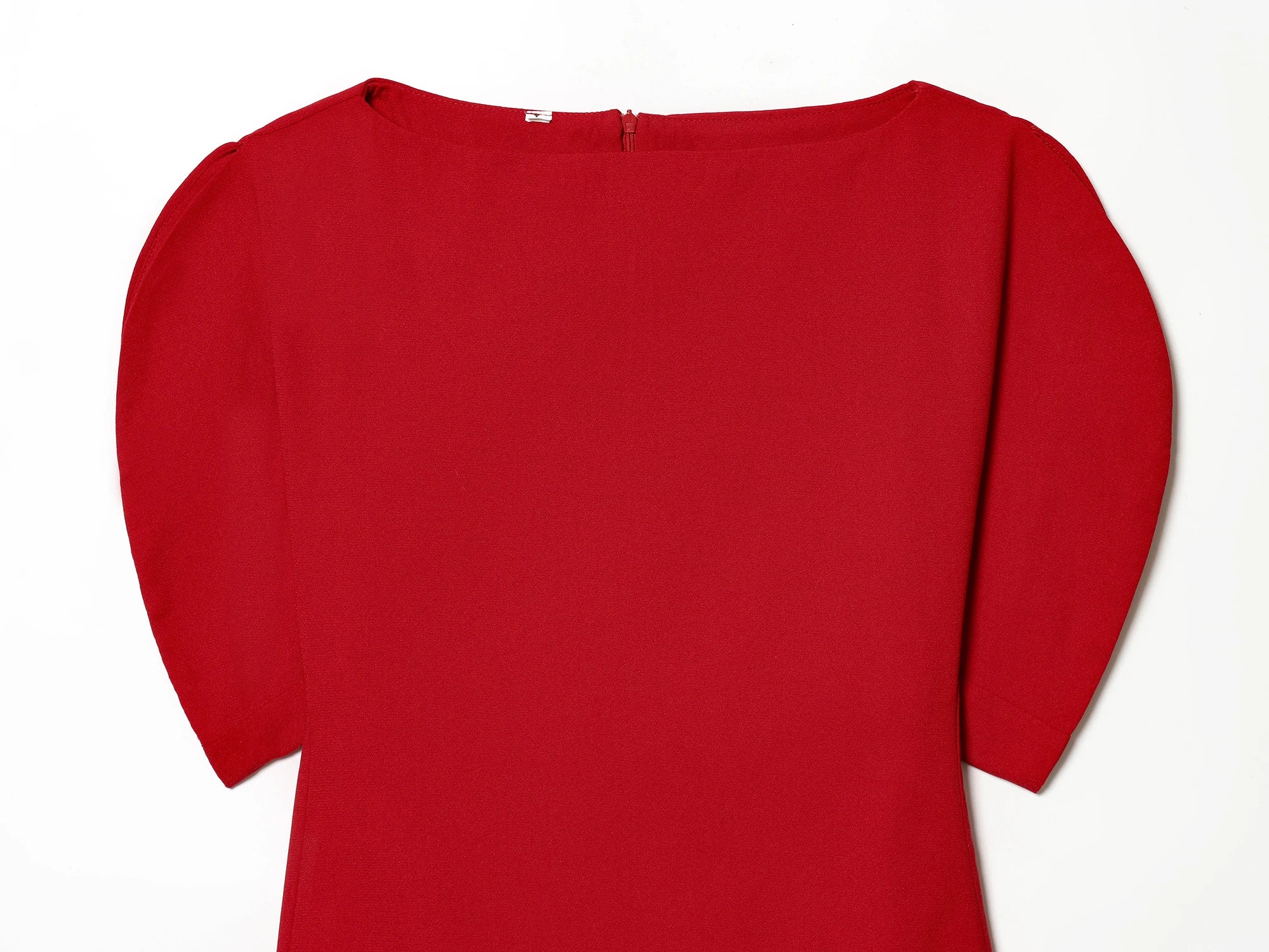 The Puff Moment — O-Neck Short Puff Open-Side Sleeve Top