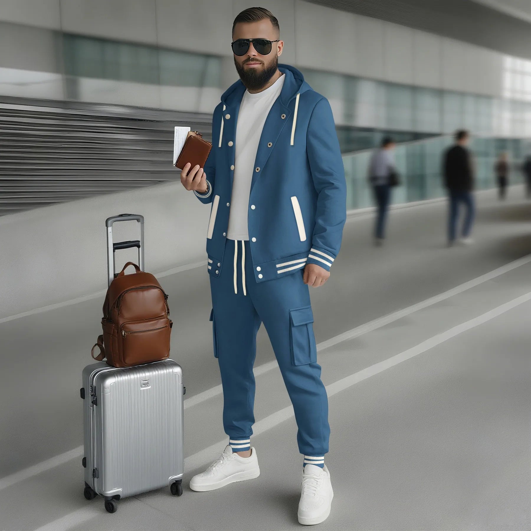 The Urban Stride — Twill Hooded Jacket & Work Pants Set