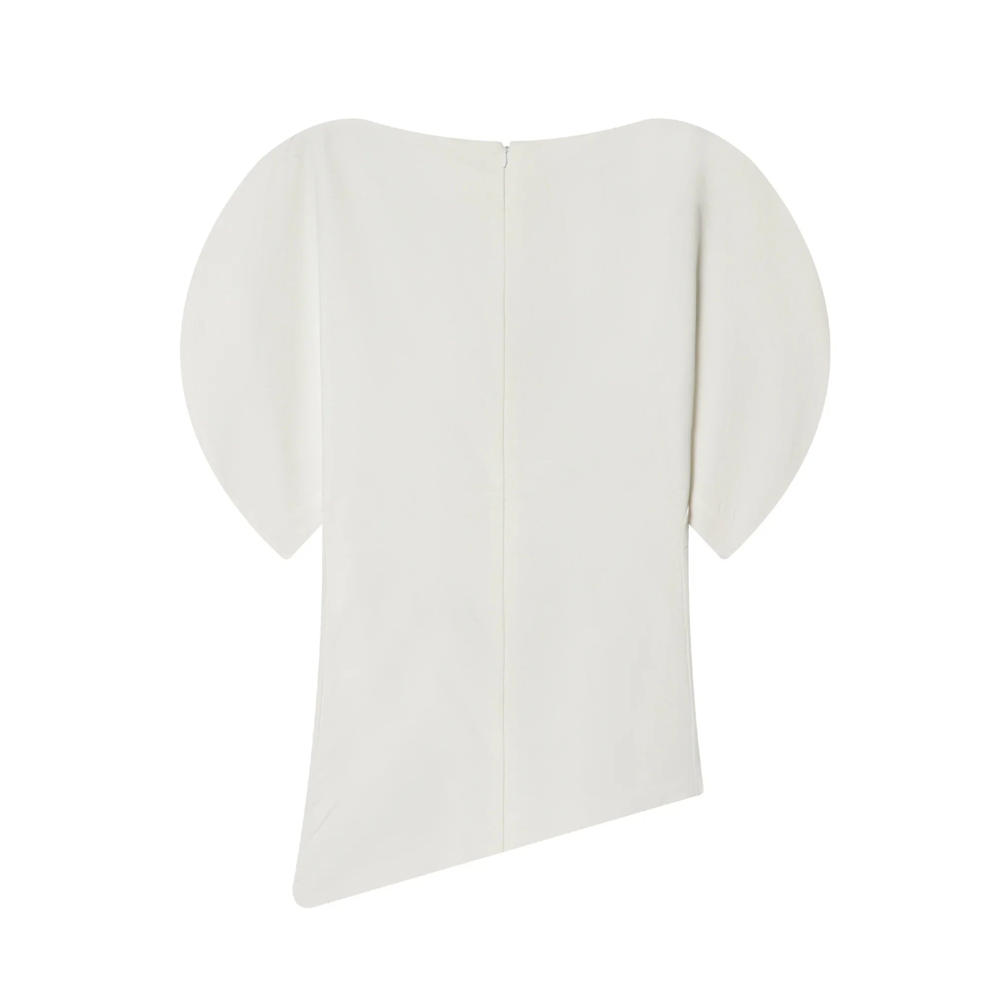 The Puff Moment — O-Neck Short Puff Open-Side Sleeve Top