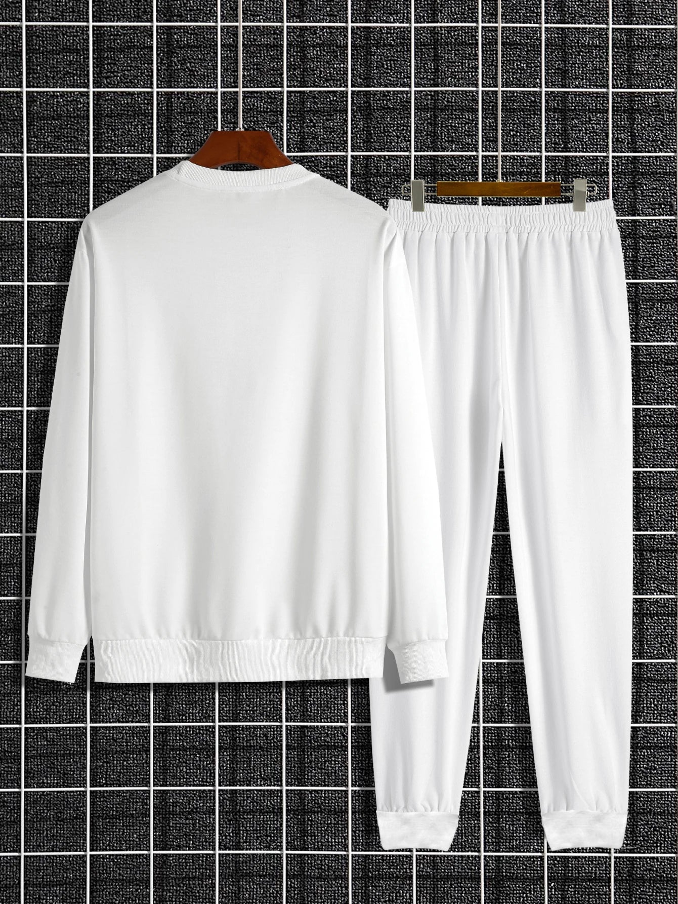 The Paris Edit — Letter Print Round Neck Long Sleeve Two-Piece Tracksuit