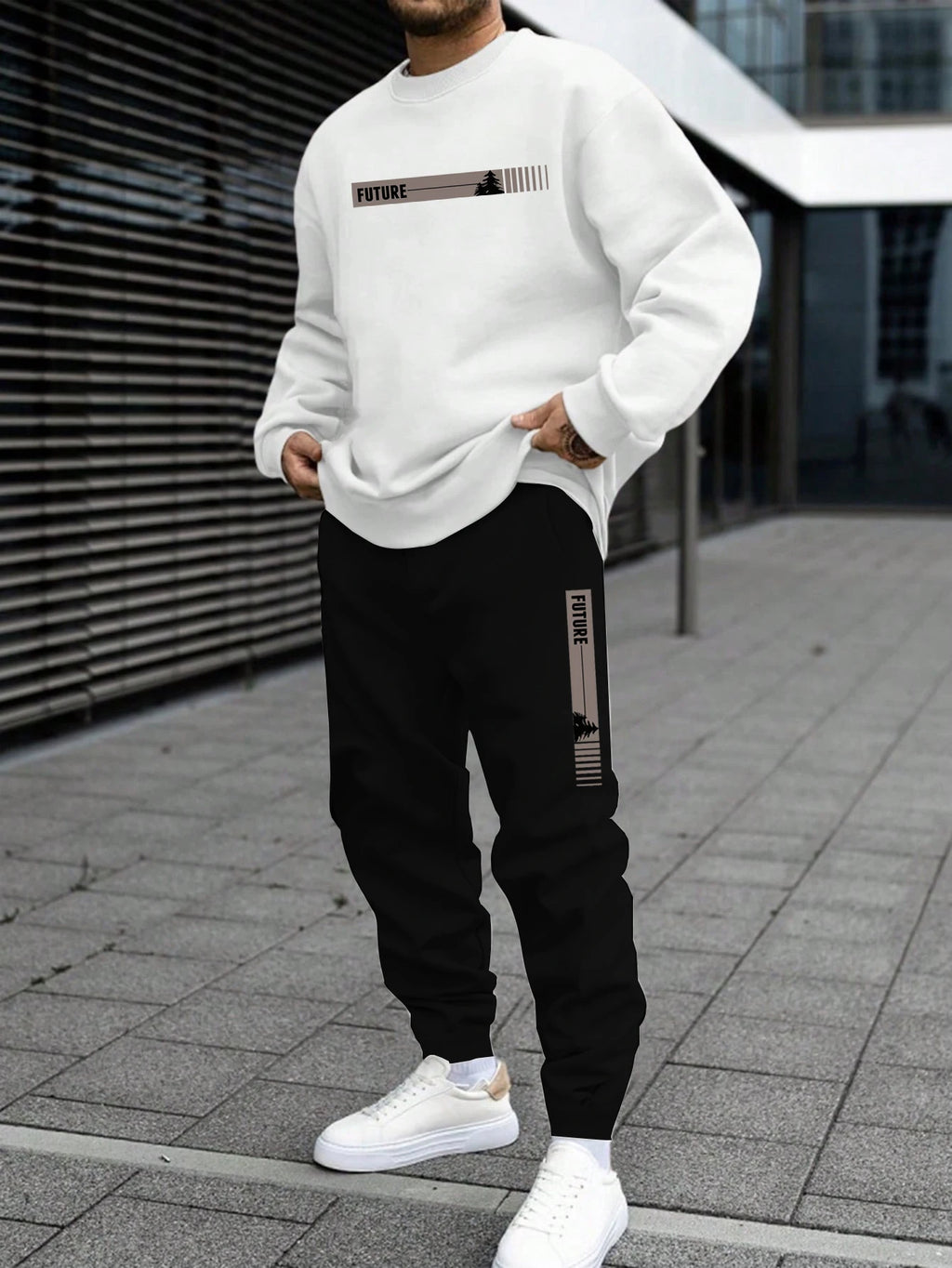 The Future Series — Graphic Print Crew Neck Tracksuit